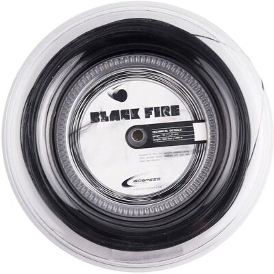 Iso-Speed Black Fire Tennis-Saiten - Stabile Spannung, 200m Iso-Speed Black Fire Tennis-Saiten - Stabile Spannung, 200m