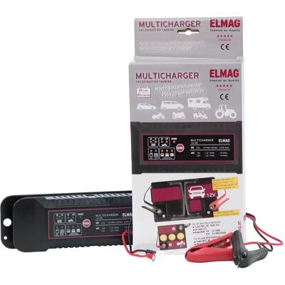 Elmag 14120 Caricabatterie Automatico - 6/12V, 1A Elmag 14120 Caricabatterie Automatico - 6/12V, 1A