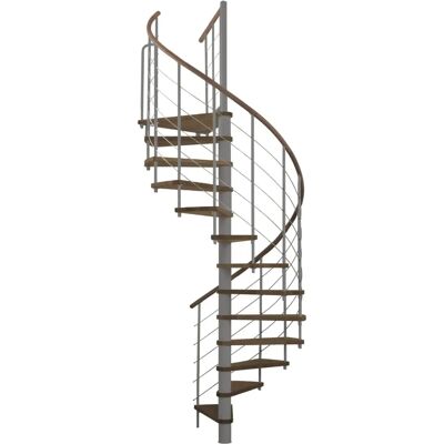 Minka Venezia Spindeltreppe - Walnuss, Handlauf, Silber - Innen Minka Venezia Spindeltreppe - Walnuss, Handlauf, Silber - Innen