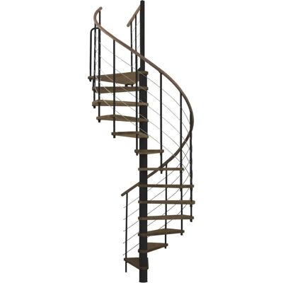 Minka - Venezia - Walnuss lackierter Handlauf - Ø140cm - Spindeltreppe Minka - Venezia - Walnuss lackierter Handlauf - Ø140cm - Spindeltreppe