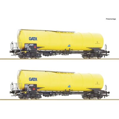 Roco 76025 Set of 2 GATX Tank Wagons - Model Train Wagons Roco 76025 Set of 2 GATX Tank Wagons - Model Train Wagons