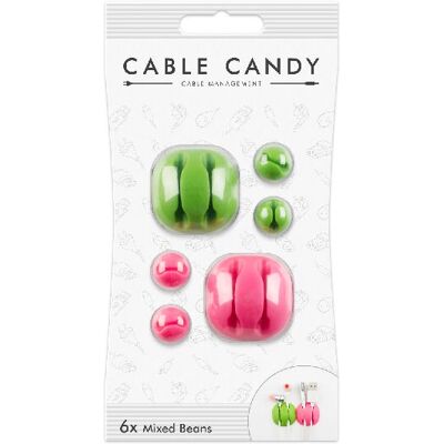 Cable Candy Organisateur de Câbles Vert Rose - Type de Câble - Publicité Cable Candy Organisateur de Câbles Vert Rose - Type de Câble - Publicité
