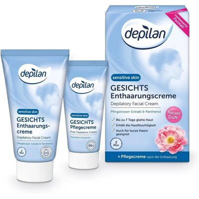 Depilan Gesichtscreme - Empfindliche Haut - Sanfte & Effektive Haarentfernung Depilan Gesichtscreme - Empfindliche Haut - Sanfte & Effektive Haarentfernung
