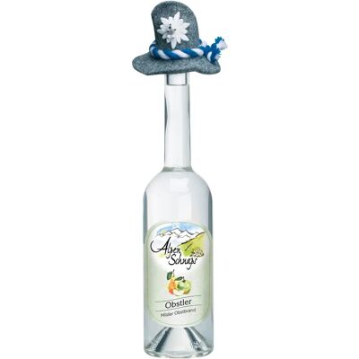 Nannerl Spiritueux Obstler 38% Vol. 0,5L avec Chapeau en Filtre - Publicité Nannerl Spiritueux Obstler 38% Vol. 0,5L avec Chapeau en Filtre - Publicité