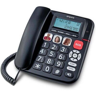 Emporia KFT20 Teléfono de teclas grandes con identificación de llamadas - Teléfono Emporia KFT20 Teléfono de teclas grandes con identificación de llamadas - Teléfono