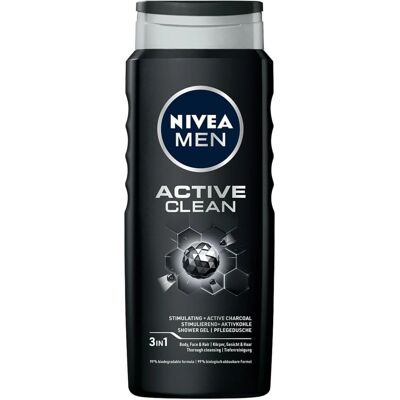 Gel douche Nivea Men Active Clean - Type de Douche - Publicité Gel douche Nivea Men Active Clean - Type de Douche - Publicité