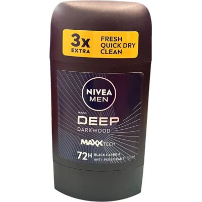 Nivea Men Deep Black Carbon Antiperspirant Stick - Men's Deodorant Nivea Men Deep Black Carbon Antiperspirant Stick - Men's Deodorant