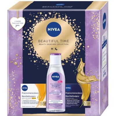 Ensemble de soins Nivea - Eau micellaire, crèmes jour & nuit - Publicité Ensemble de soins Nivea - Eau micellaire, crèmes jour & nuit - Publicité