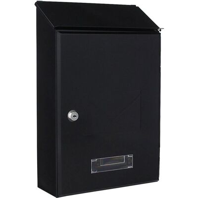 Buzón de acero Rottner T02938 - Negro Buzón de acero Rottner T02938 - Negro
