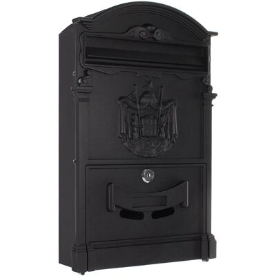 Rottner Ashford Wandmontage Postfach - Schwarz, Mit Schloss Rottner Ashford Wandmontage Postfach - Schwarz, Mit Schloss