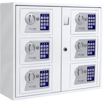 Rottner Tresor Schlüsselschrank »Key System«, weiß, Stahl, (B x H:) 53,5 x 46,5 cm - weiss Rottner Tresor Schlüsselschrank »Key System«, weiß, Stahl, (B x H:) 53,5 x 46,5 cm - weiss