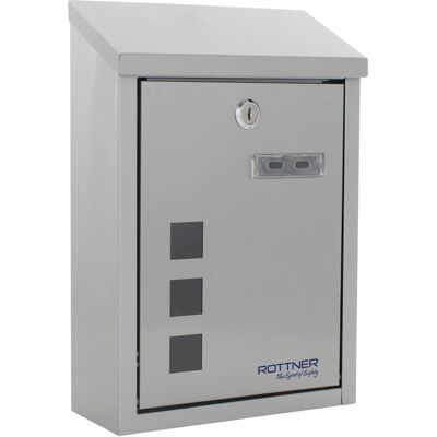 Casella postale in acciaio inox Rottner - Da parete, Compatta e Sicura Casella postale in acciaio inox Rottner - Da parete, Compatta e Sicura