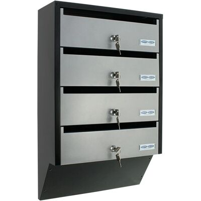 Cassetta postale da parete Rottner T06209 - Acciaio, Grigio chiaro - Tipo di cassetta Cassetta postale da parete Rottner T06209 - Acciaio, Grigio chiaro - Tipo di cassetta