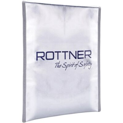 Rottner Feuerschutztasche A4 - Feuerfeste Dokumententasche - Silber Rottner Feuerschutztasche A4 - Feuerfeste Dokumententasche - Silber