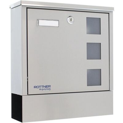 Rottner Lago Briefkasten aus Edelstahl - Wandmontage Rottner Lago Briefkasten aus Edelstahl - Wandmontage