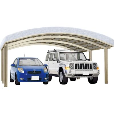 Ximax 79022 Aluminium Carport - Edelstahl-Look - 26,87m² - Doppelcarport Ximax 79022 Aluminium Carport - Edelstahl-Look - 26,87m² - Doppelcarport