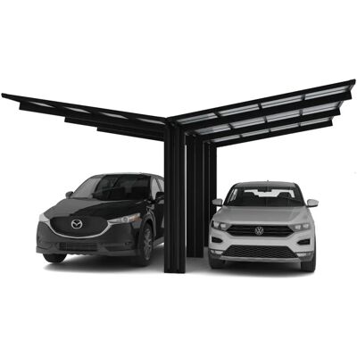 XIMAX - Linea - Schwarz - 547.6x495.4 cm - Carport XIMAX - Linea - Schwarz - 547.6x495.4 cm - Carport