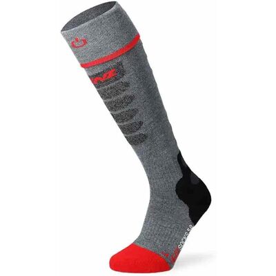 Lenz Heat Sock 5.1 Toe Cap Slim - Grijs/Rood Lenz Heat Sock 5.1 Toe Cap Slim - Grijs/Rood