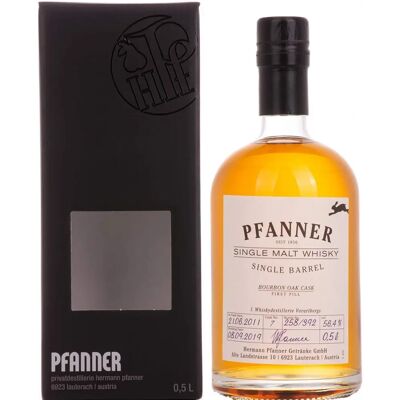 Whisky Pfanner Pfanner Bourbon Oak Cask Single Malt - Fles bourbon eikenhout 56,4% Vol. Whisky Pfanner Pfanner Bourbon Oak Cask Single Malt - Fles bourbon eikenhout 56,4% Vol.
