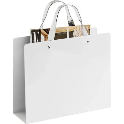 Boxxx Fehér acél újságtartó - Krómozott fogantyúk - 2kg Max Boxxx Fehér acél újságtartó - Krómozott fogantyúk - 2kg Max