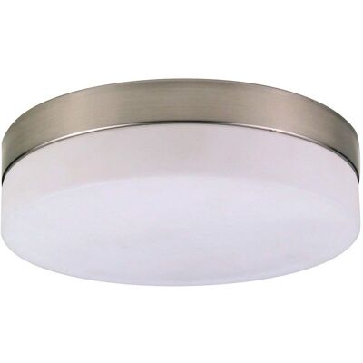 Plafonnier Globo Lighting Opale Nickel - 2xE27, 24cm - Publicité Plafonnier Globo Lighting Opale Nickel - 2xE27, 24cm - Publicité