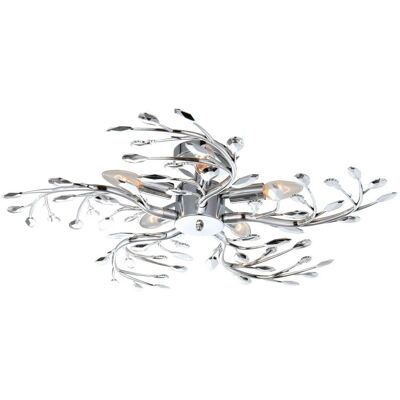 Globo - Modell 68546-5 - Chrom Deckenlampe mit 5 E14 Fassungen - Deckenleuchte Globo - Modell 68546-5 - Chrom Deckenlampe mit 5 E14 Fassungen - Deckenleuchte