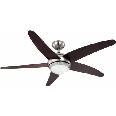 Globo Fabiola Nickel Deckenventilator 132cm - Licht & Fernbedienung Globo Fabiola Nickel Deckenventilator 132cm - Licht & Fernbedienung