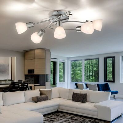 Lámpara de techo Globo Lighting Panna Níquel - Con 5 bombillas E14 Lámpara de techo Globo Lighting Panna Níquel - Con 5 bombillas E14
