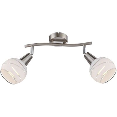 Globo Elliott Métal Nickel 2-Lamp Spot - Luminaire plafond - Publicité Globo Elliott Métal Nickel 2-Lamp Spot - Luminaire plafond - Publicité