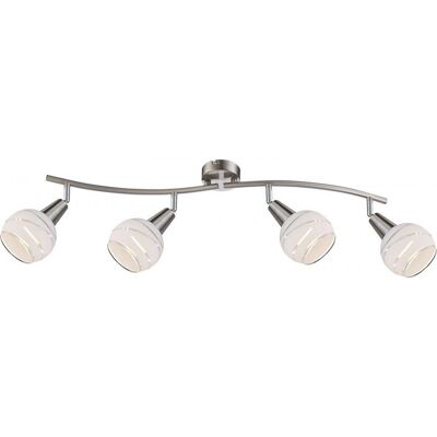 Globo GLOBO LED Spot Light 4-Light Bar Nickel Matt - LED Spot Light Globo GLOBO LED Spot Light 4-Light Bar Nickel Matt - LED Spot Light