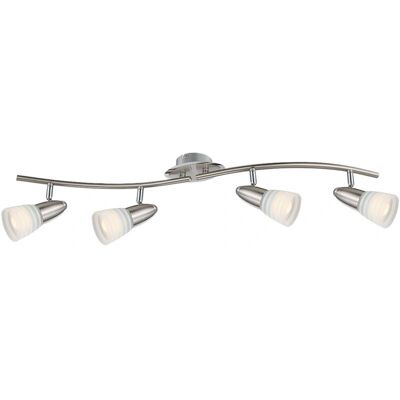Carril de iluminación Globo Lighting Caleb cromo E14 4 lámparas Carril de iluminación Globo Lighting Caleb cromo E14 4 lámparas