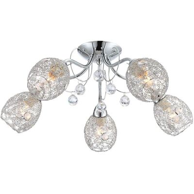 Globo Lighting Kordula Chrom Deckenleuchte - 5 E14 Lampen Globo Lighting Kordula Chrom Deckenleuchte - 5 E14 Lampen