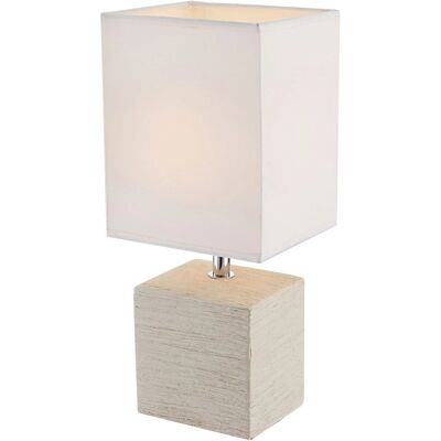 Lampe de Table en Céramique Globo Lighting Geri - Beige, E14, 40W - Publicité Lampe de Table en Céramique Globo Lighting Geri - Beige, E14, 40W - Publicité