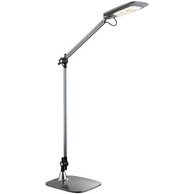 Lampada da tavolo LED regolabile in argento e nero Globo Lighting Pattaya Lampada da tavolo LED regolabile in argento e nero Globo Lighting Pattaya