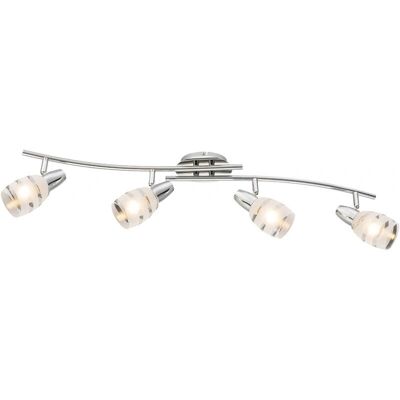 Lámpara de techo de vidrio satinado y cromo GLOBO 4xE14 40W Lámpara de techo de vidrio satinado y cromo GLOBO 4xE14 40W