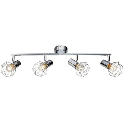 Globo Lighting Xara I Chrom-Leiste mit 4 Lampen Globo Lighting Xara I Chrom-Leiste mit 4 Lampen