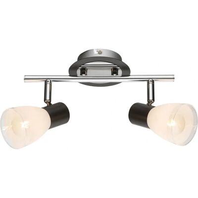 Globo - Virunga - Chrome e Legno - Lampada da soffitto Globo - Virunga - Chrome e Legno - Lampada da soffitto