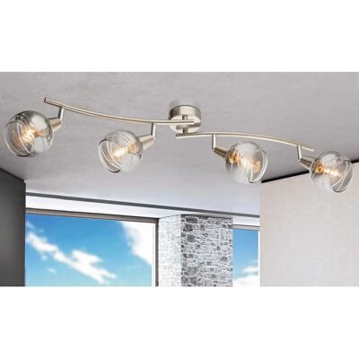 Foco de 4 lámparas en níquel Roman - Globo Lighting Foco de 4 lámparas en níquel Roman - Globo Lighting
