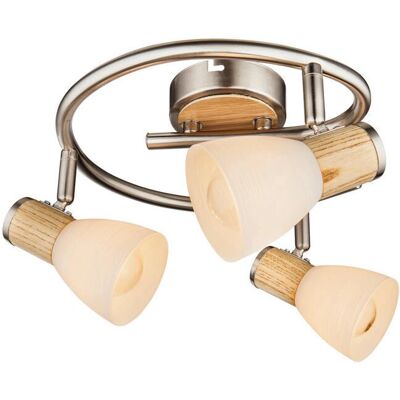 Globo Gylfi Nickel Ceiling Spotlight - 3 E14 Lamps Globo Gylfi Nickel Ceiling Spotlight - 3 E14 Lamps