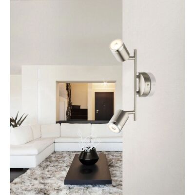 Globo Lighting Comore Metall Nickel LED 2 Lampen - Beleuchtungsschiene Globo Lighting Comore Metall Nickel LED 2 Lampen - Beleuchtungsschiene
