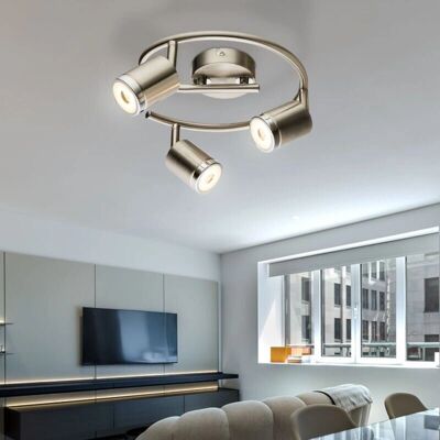 Globo Lighting Comore Nickel Modern Kronleuchter - 3 LED Lampen Globo Lighting Comore Nickel Modern Kronleuchter - 3 LED Lampen