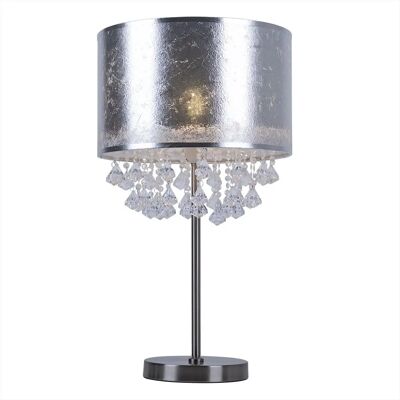 Lampa stołowa Globo Srebrna - Kryształy - E27 - 15188T3 Lampa stołowa Globo Srebrna - Kryształy - E27 - 15188T3