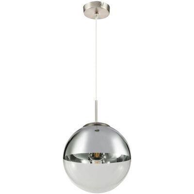 Globo Varus Nickel Pendant Light - E27 40W Globo Varus Nickel Pendant Light - E27 40W