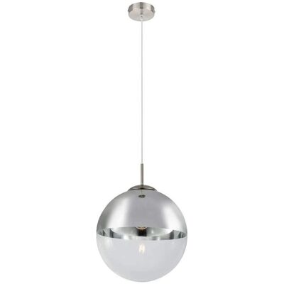 Globo Varus Pendant Light - Nickel, 30cm, E27, Modern Design Globo Varus Pendant Light - Nickel, 30cm, E27, Modern Design