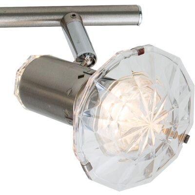 Globo - Plafoniera LED spot bar 4 fiamme - Argento - Luce a soffitto Globo - Plafoniera LED spot bar 4 fiamme - Argento - Luce a soffitto