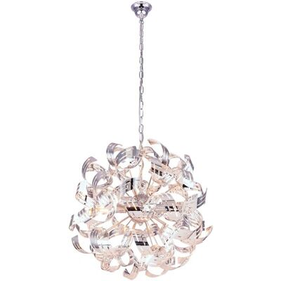 Globo Falla Chrome Pendant Light - 4 E14 Lamps, 50cm Globo Falla Chrome Pendant Light - 4 E14 Lamps, 50cm