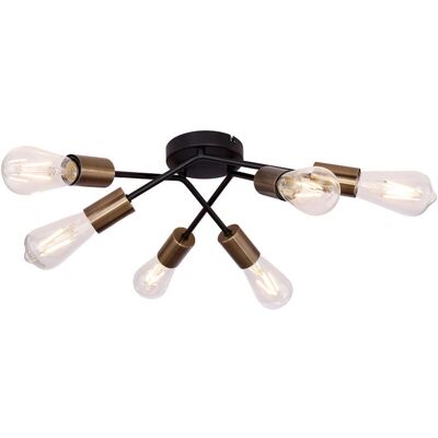 GLOBO 54003-6D kattovalaisin - E27 6x60W - Musta GLOBO 54003-6D kattovalaisin - E27 6x60W - Musta