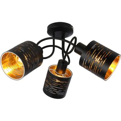 Globo Lighting Tunno Schwarze Deckenleuchte mit 3 E14 Fassung Globo Lighting Tunno Schwarze Deckenleuchte mit 3 E14 Fassung