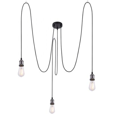 Lampada a sospensione Globo Oliver nera - E27 - 3 lampade Lampada a sospensione Globo Oliver nera - E27 - 3 lampade