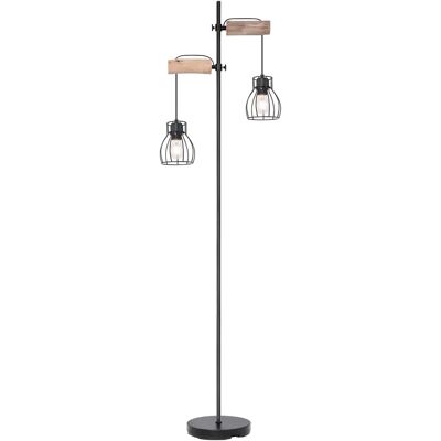 Globo Lighting MINA Metal y Madera Lámpara de Pie de 2 Focos - Lámpara de Pie Globo Lighting MINA Metal y Madera Lámpara de Pie de 2 Focos - Lámpara de Pie